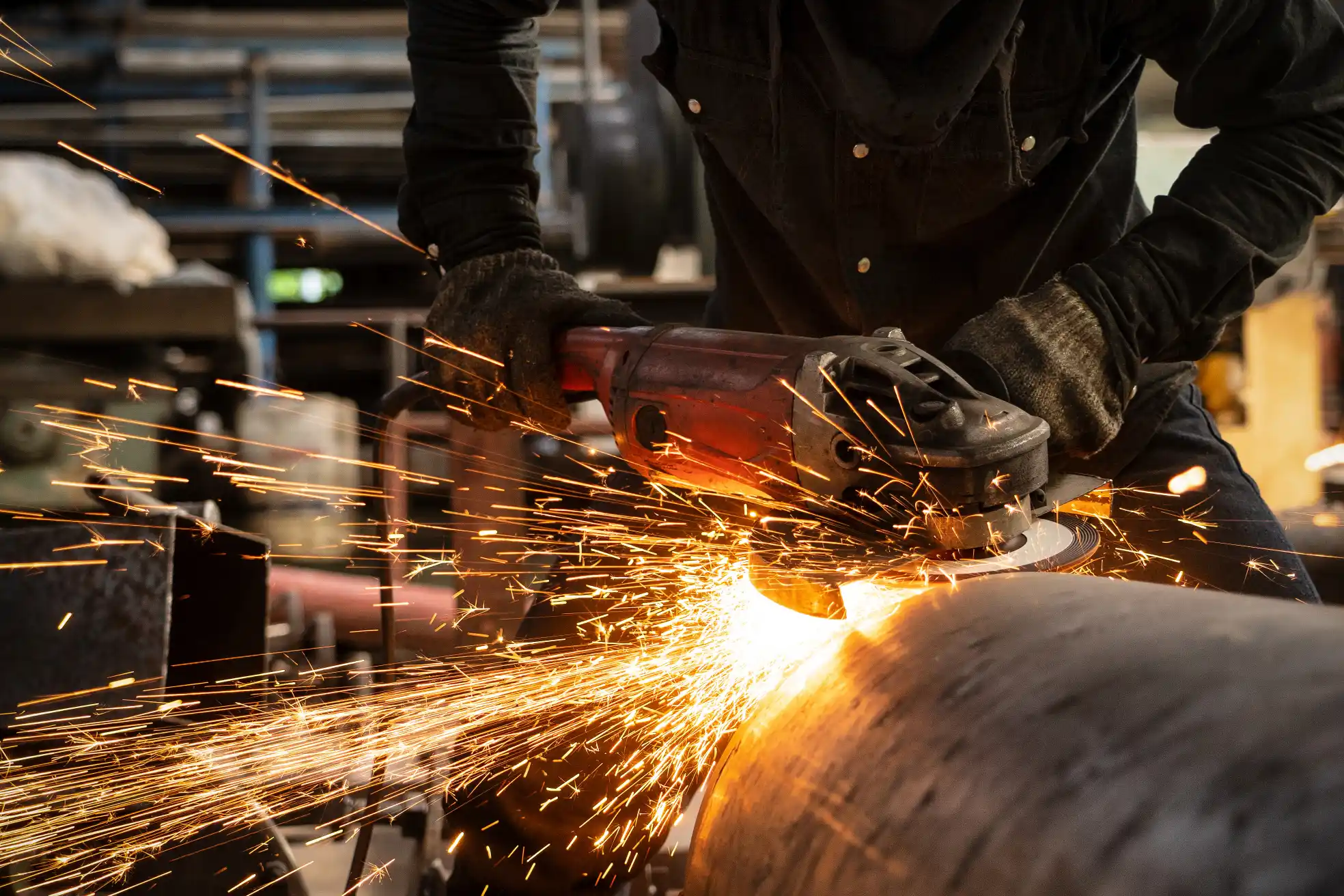 machine cutting steel image